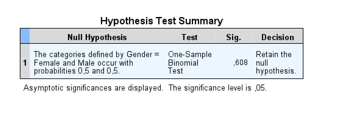 hypothesis test summary spss