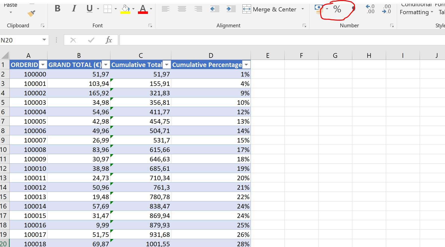 Calculating Cumulative Contribution In Excel Johan Osterberg 